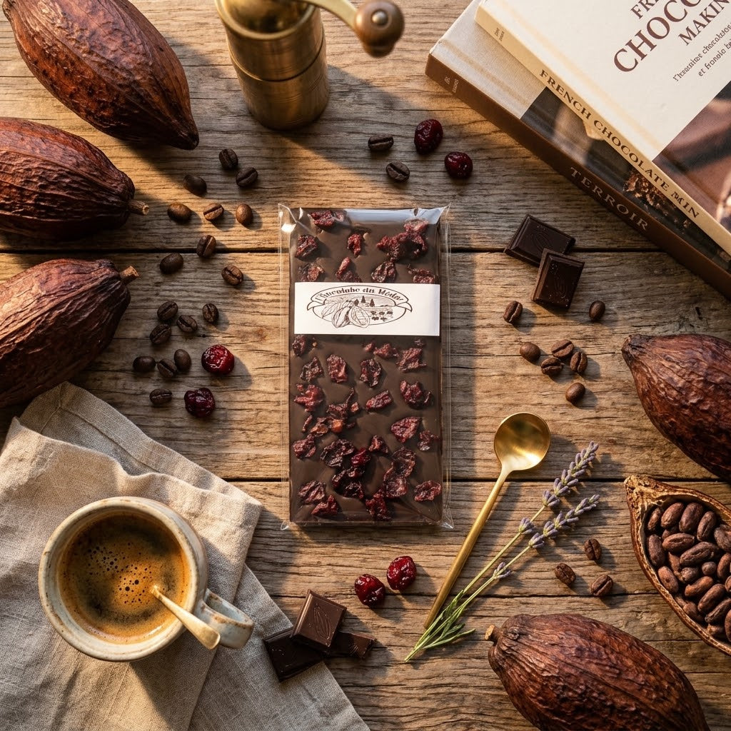 Tablette aux  Cranberries chocolat Noir ou Lait 80gr