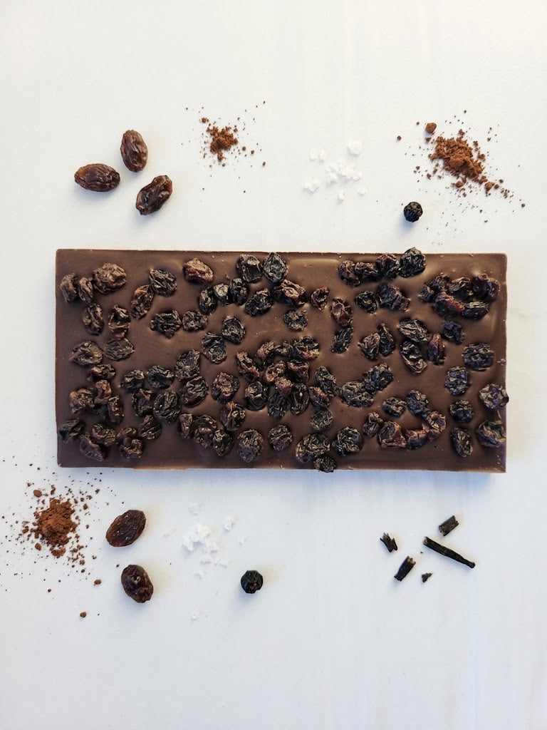 Tablette au Raisin chocolat noir ou lait 80g -