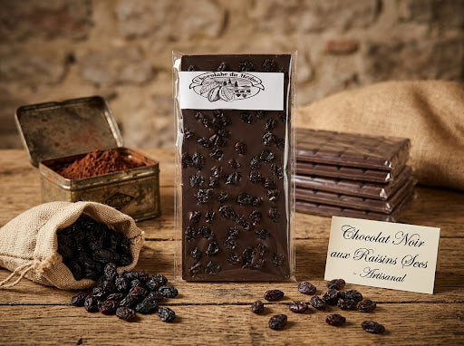 Tablette au Raisin chocolat noir ou lait 80g -