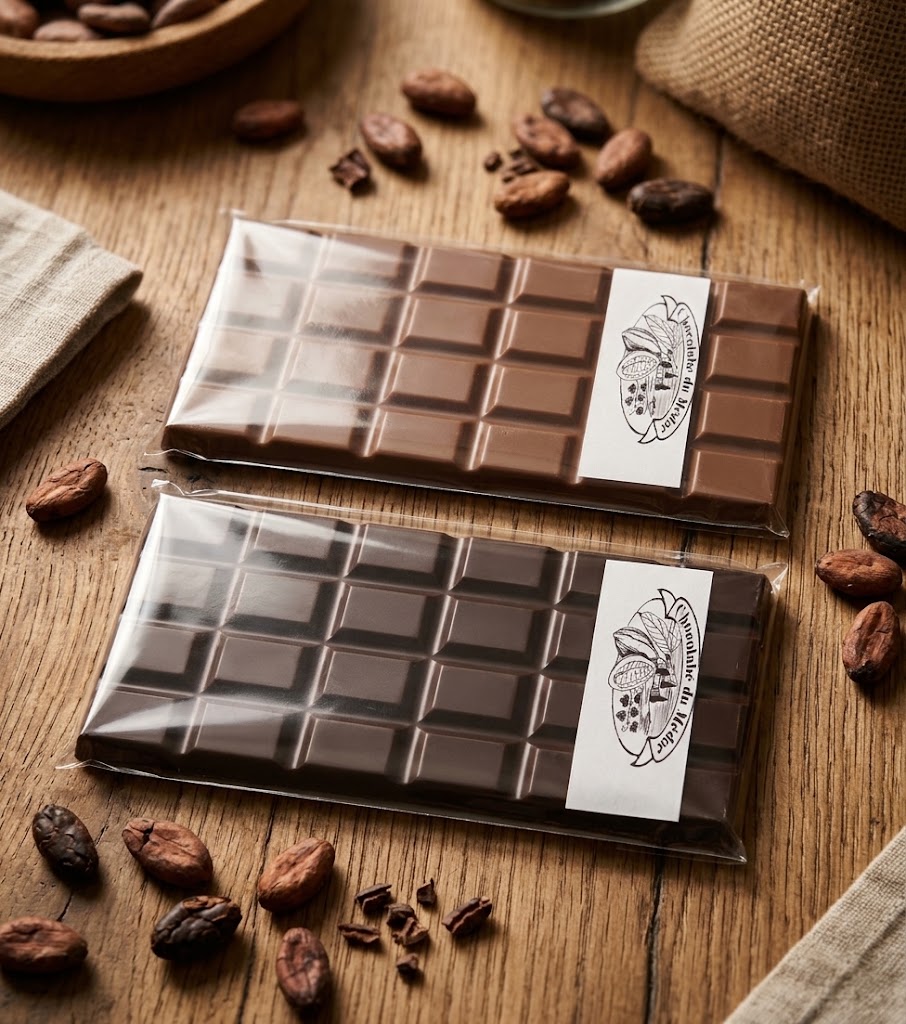 Tablette au chocolat au Lait ou Noir sans sucre 80g - CHOCOLABÉ DU MEDOC
